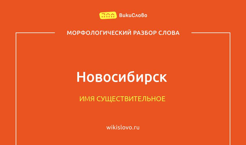 Морфологический разбор слова Новосибирск