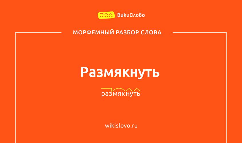 Морфемный разбор слова размякнуть