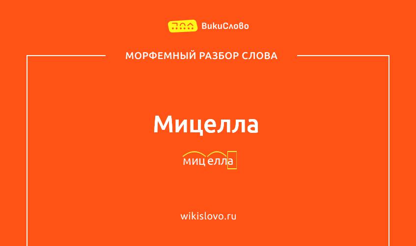 Морфемный разбор слова мицелла
