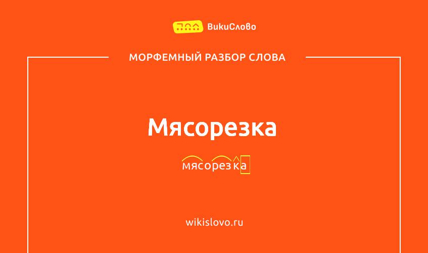 Морфемный разбор слова мясорезка