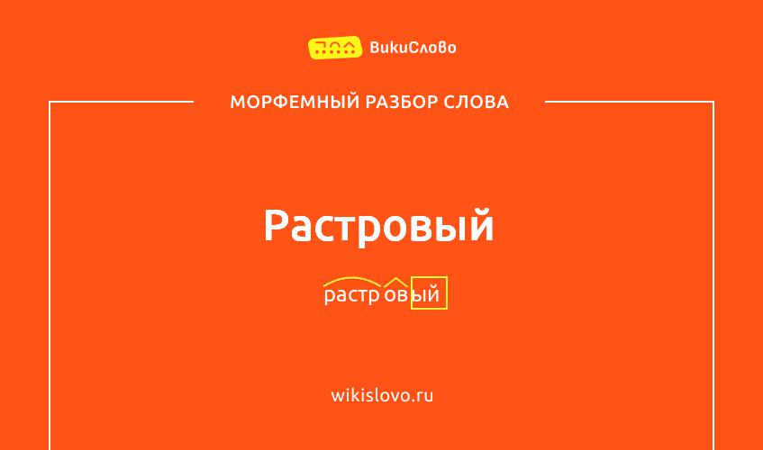 Морфемный разбор слова растровый