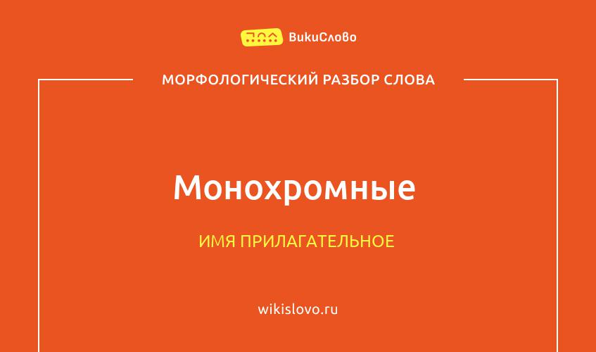 Морфологический разбор слова монохромные