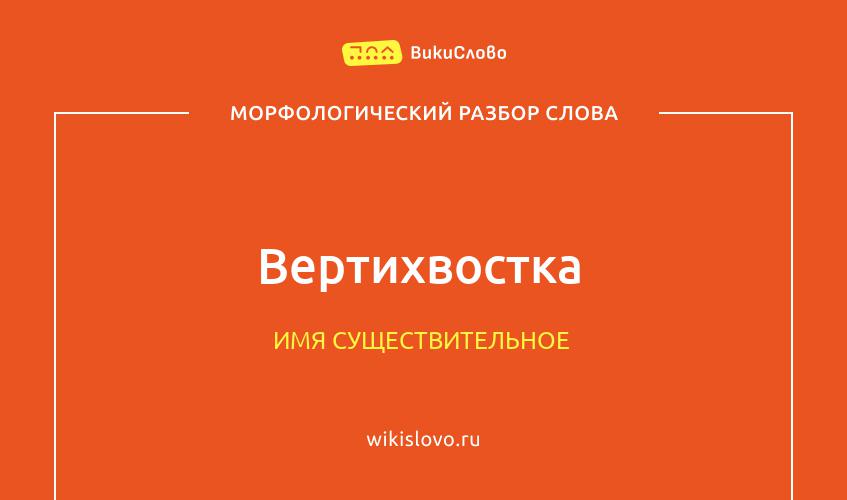 Морфологический разбор слова вертихвостка