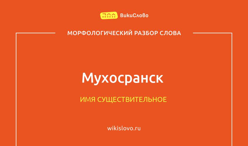 Морфологический разбор слова Мухосранск