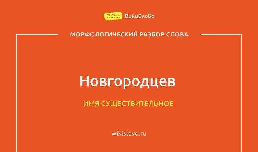 Морфологический разбор слова новгородцев